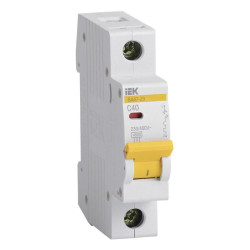 Выключатель автоматический IEK MVA20-1-040-C ВА47-29 40A тип C 4.5kA 1П 230/400В 1мод белый (упак.:1шт)