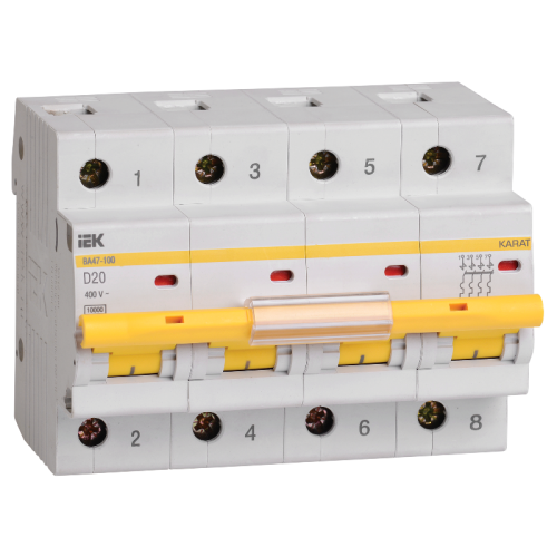 KARAT Авт. выкл. ВА47-100 4P D 20А 10кА IEK