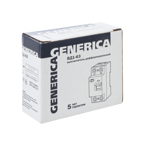 УЗО ВД1-63 2Р 25А 300мА GENERICA