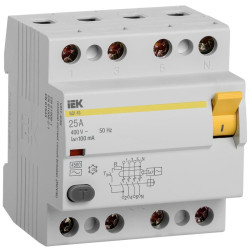 УЗО ВД1-63 4Р 25А 100мА IEK
