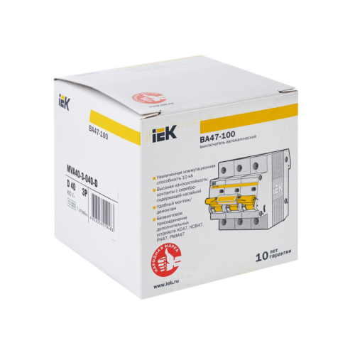 KARAT Авт. выкл. ВА47-100 3P D 40А 10кА IEK