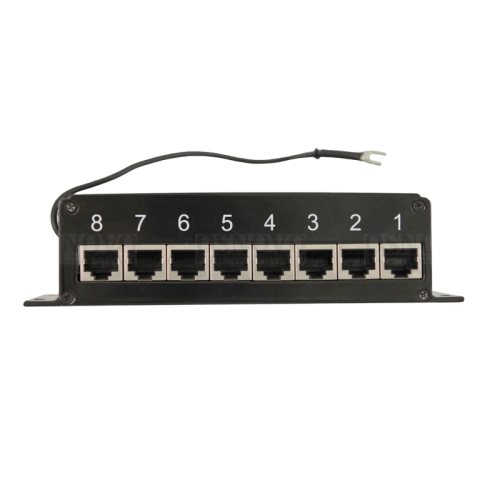 Грозозащита IP-сетей/ SP-IP8/1000(ver.2) Устройство грозозащиты для локальной вычислительной сети (скорость до 1000 Мбит/с) на 8 портов.