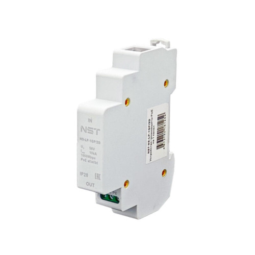 Устройство грозозащиты линий Ethernet + PoE на 1 канал (УЗИП). Класс II. Защищает PoE оборудование, подключенное к линиям Ethernet от наведенного напряжения высоких энергий. Скорость передачи данных: 10/100/1000 Мбит/c. Стандарты PoE: IEEE802.3 af/at/bt д