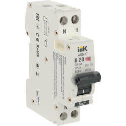 ARMAT АВДТ B06S 1P+NP B20 30мА тип A (18мм) IEK