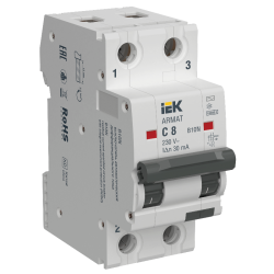 ARMAT АВДТ B10N 2P C8 30мА тип AC IEK