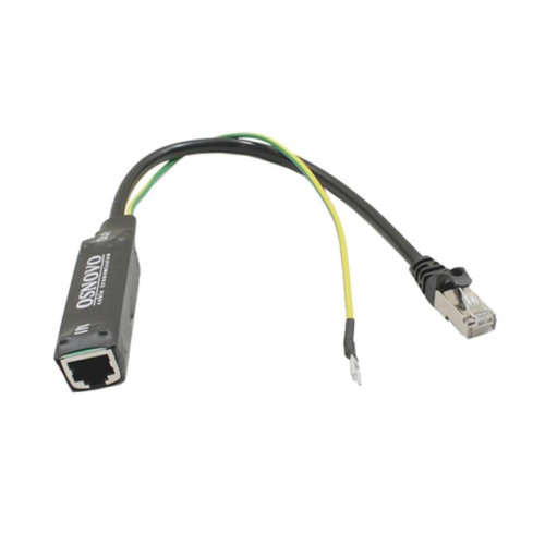 Грозозащита/ SP-IP-1000PT Устройство грозозащиты для локальной вычислительной сети (скорость до 1000 Мбит/с) с защитой линий PoE(802.3 af/at/bt, методы A + B, контакты 1/2, 3/6, 4/5, 7/8). Двухступенчатая защита. Максимальное длительное рабочее напряжение