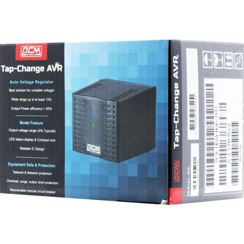 Стабилизатор напряжения Powercom TCA-1200 600Вт 1200ВА черный