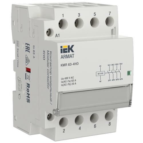 ARMAT Контактор модульный KMR 63А 48В AC 4НО IEK