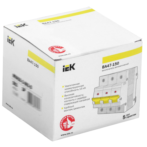 Авт. выкл. ВА47-150 3Р 80А 15кА х-ка C IEK