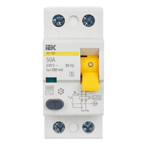 УЗО ВД1-63S 2Р 50А 300мА IEK УЗО ВД1-63S 2Р 50А 300мА IEK
