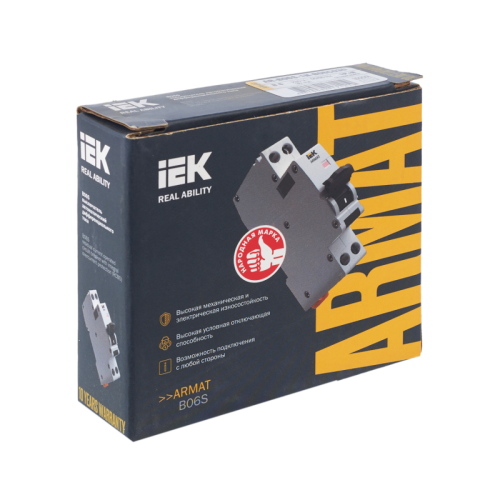 ARMAT АВДТ B06S 1P+NP B6 30мА тип AC (18мм) IEK
