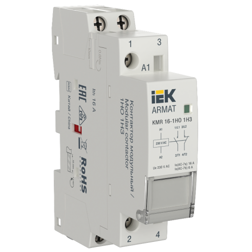 ARMAT Контактор модульный KMR 16А 230В AC 1НО 1НЗ IEK