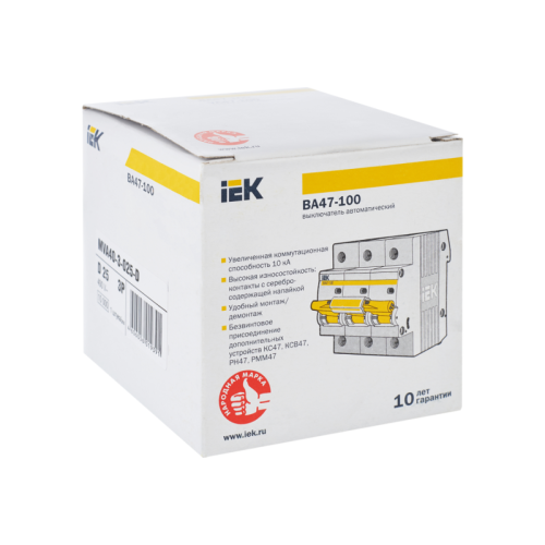 KARAT Авт. выкл. ВА47-100 3P D 25А 10кА IEK