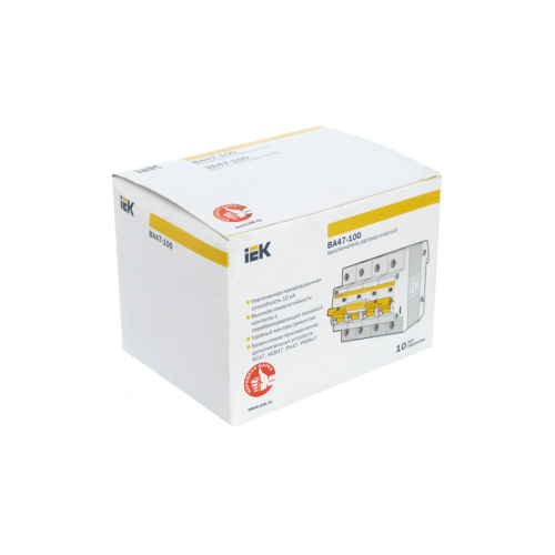 KARAT Авт. выкл. ВА47-100 4P C 80А 10кА IEK