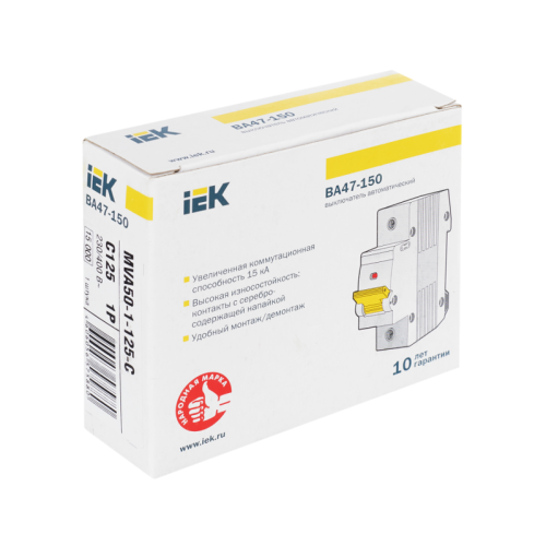KARAT Авт. выкл. ВА47-150 1P C 125А 15кА IEK