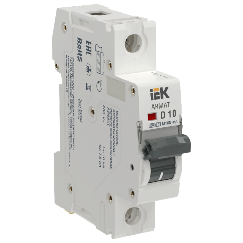 ARMAT Авт. выкл. без тепл. расц. M10N-MA 1P D 10А IEK