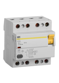УЗО ВД1-63 4Р 63А 100мА IEK
