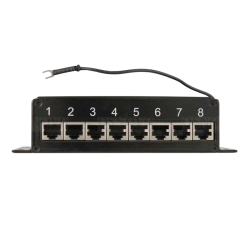 Грозозащита IP-сетей/ SP-IP8/1000(ver.2) Устройство грозозащиты для локальной вычислительной сети (скорость до 1000 Мбит/с) на 8 портов.