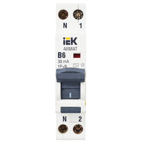 ARMAT АВДТ B06S 1P+NP B6 30мА тип AC (18мм) IEK