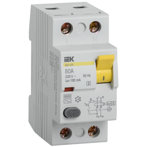 УЗО ВД1-63S 2Р 80А 100мА IEK