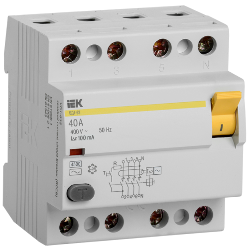 УЗО ВД1-63 4Р 40А 100мА IEK