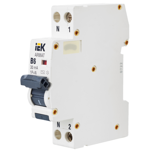 ARMAT АВДТ B06S 1P+NP B6 30мА тип AC (18мм) IEK