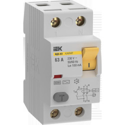 УЗО KARAT ВД3-63 2P 63А 100мА 6кА тип AC IEK