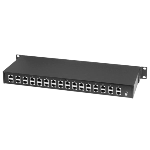 Грозозащита/ SC&T SP016P Устройство грозозащиты Ethernet c PoE на 16 каналов.