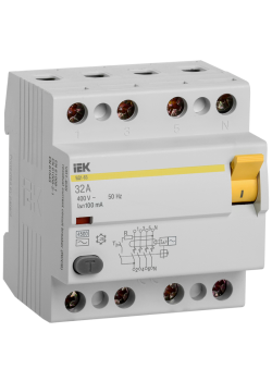 УЗО ВД1-63 4Р 32А 100мА IEK