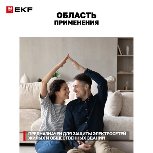 Устройство защиты дугового пробоя/ Устройство защиты от дугового пробоя (УЗДП) 1P+N 40А EKF PROxima Устройство защиты дугового пробоя/ Устройство защиты от дугового пробоя (УЗДП) 1P+N 40А EKF PROxima