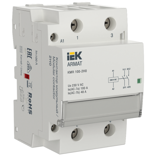 ARMAT Контактор модульный KMR 100А 230В AC 2НО IEK