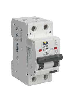 ARMAT АВДТ B10N 2P C25 30мА тип AC IEK