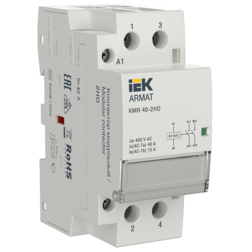ARMAT Контактор модульный KMR 40А 24В AC/DC 2НО IEK