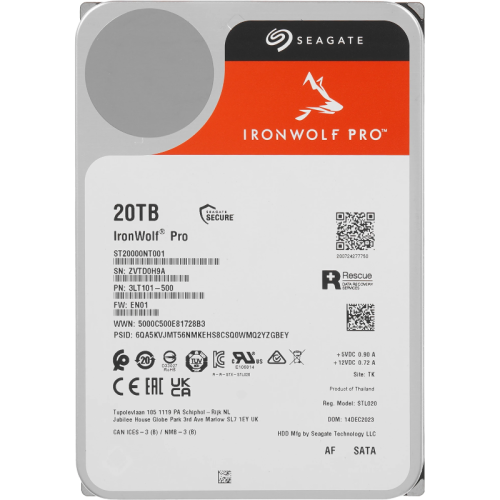 Жесткий диск Seagate SATA-III 20TB ST20000NT001 NAS Ironwolf Pro 512E (7200rpm) 256Mb 3.5