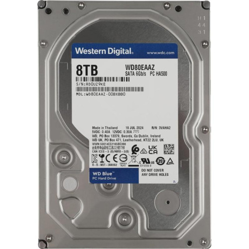 Жесткий диск WD SATA-III 8TB WD80EAAZ Desktop Blue (5640rpm) 256Mb 3.5