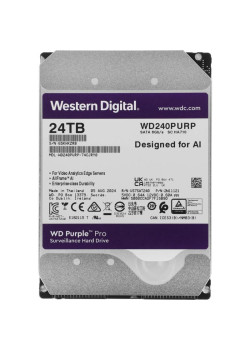 Жесткий диск WD SATA-III 24TB WD240PURP Surveillance Purple Pro (7200rpm) 512Mb 3.5