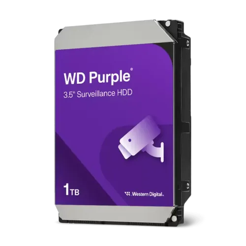 Жесткий диск/ HDD WD SATA3 1Tb Purple Video IntelliPower 5400  6Gb/s 64Mb 1 year warranty