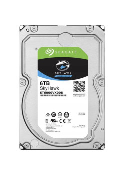 Жесткий диск/ HDD Seagate SATA3 6TB Skyhawk Surveillance 7200 256Mb 1  year warranty