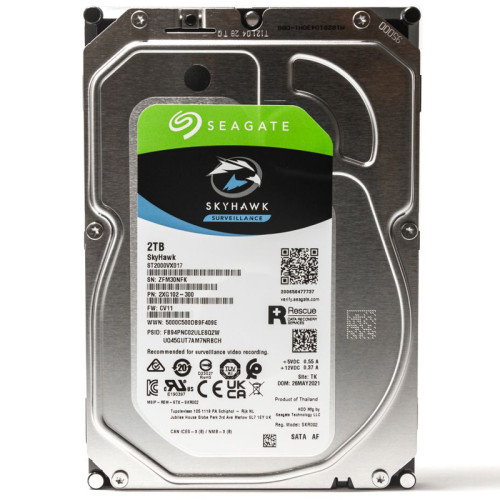 Жесткий диск HDD Seagate SATA 2Tb SkyHawk Surveillance HDD 5400 256Mb 1 year warranty  (replacement ST2000VX015, ST2000VX008)