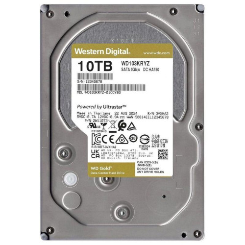 Жесткий диск Western Digital Gold WD103KRYZ 10ТБ 3,5