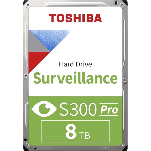 Жесткий диск/ HDD Toshiba SATA3 8Tb Surveillance S300 7200  512Mb 1 year warranty (replacement WD85PURZ, ST8000VX009)