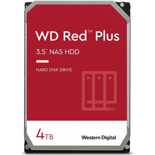 Жесткий диск HDD WD SATA3 4Tb NAS Red Plus 5400 256Mb 1 year warranty