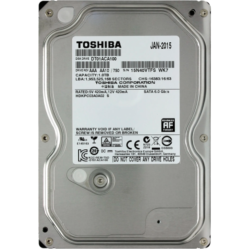 Жесткий диск HDD Toshiba SATA3 1Tb 7200 32Mb 1 year warranty