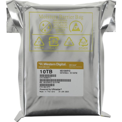 Жесткий диск Western Digital Gold WD103KRYZ 10ТБ 3,5