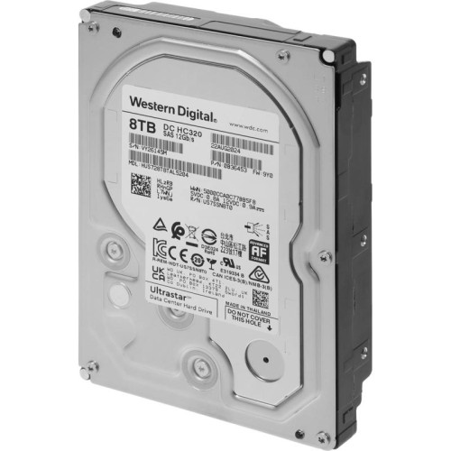 Жесткий диск WD SAS 3.0 8TB 0B36453 HUS728T8TAL5204 Server Ultrastar DC HC320 512E (7200rpm) 256Mb 3.5