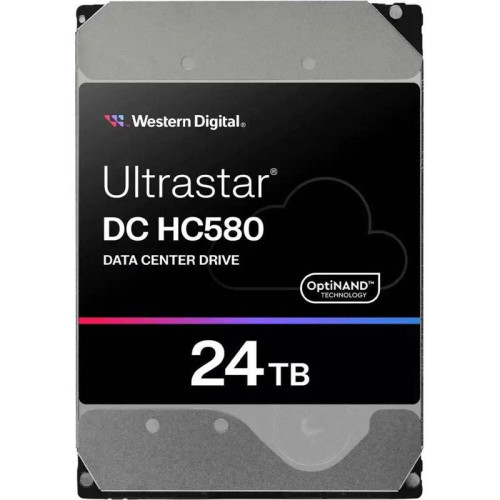 Жесткий диск WD SATA-III 24TB 0F65101 WUH722424ALE604 Server Ultrastar DC HC580 4KN (7200rpm) 512Mb 3.5