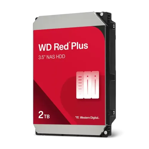 Жесткий диск HDD WD SATA3 2Tb NAS Red Plus 5400 64Mb 1 year warranty