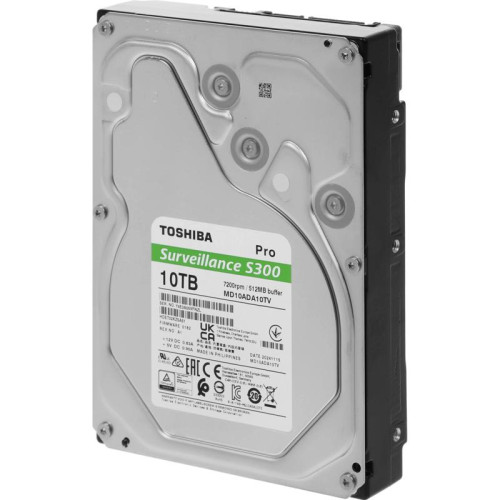 Жесткий диск Toshiba SATA-III 10TB MD10ADA10TV Surveillance S300 Pro (7200rpm) 512Mb 3.5
