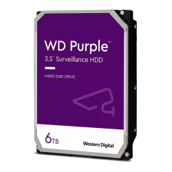 Жесткий диск HDD WD SATA3 6TB Purple Surveillancer 5400 RPM 256Mb 1 year warranty (replacement WD63PURZ, WD62PURZ)