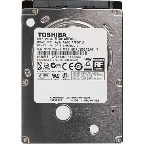 Жесткий диск/ HDD Toshiba SATA3 500Gb 2.5